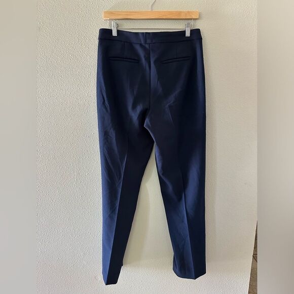 J Crew Kate Straight Leg Pants in Four Season Stretch Navy Size 6 Tall - Picture 4 of 5